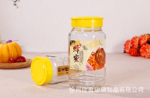 销售500ml 1000ml八角蜂蜜玻璃瓶 辣椒酱瓶 透明梨膏瓶 配泡沫盒